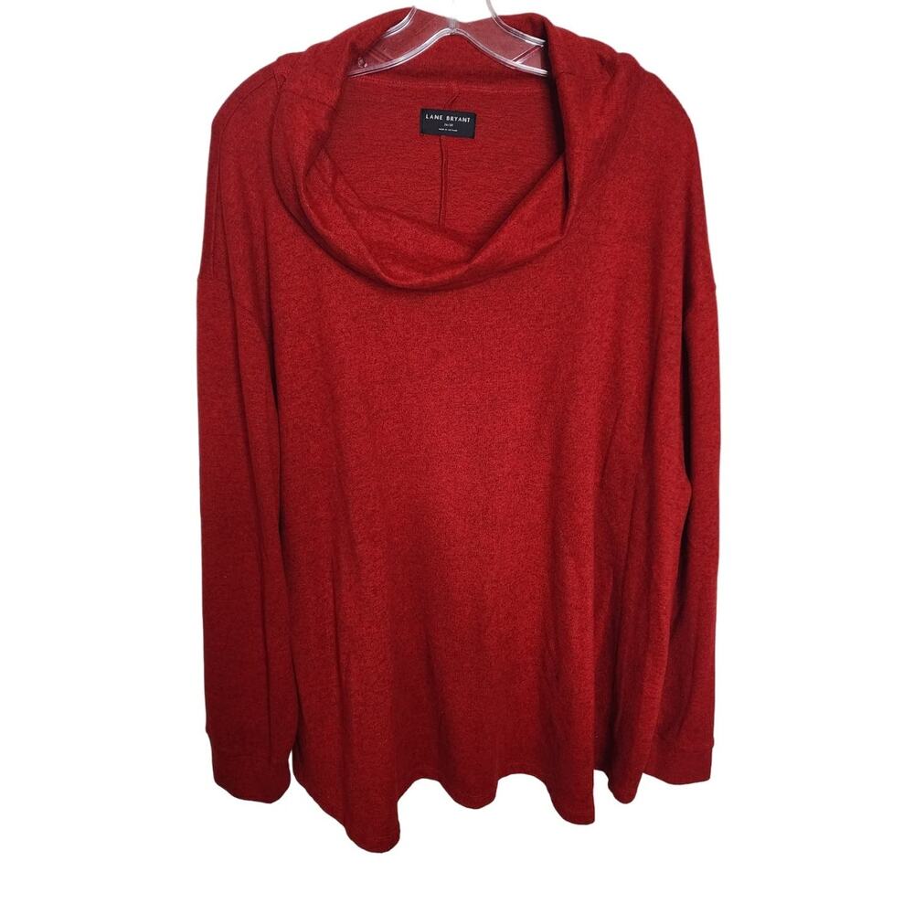 Lane Bryant 26/28 Red Cowl Neck Sweater